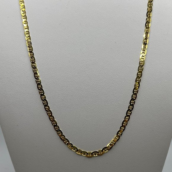 Gold/Silver 22" Italian Gucci Mariner Chain - 925 Italy - Ladies/Mens/Unisex - Picture 7 of 11